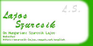 lajos szurcsik business card